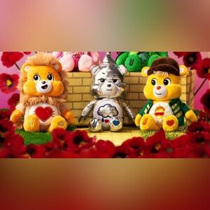 Wicked x Care Bears Plush Toy Set:Tin Man, Lion, and Scarecrow NWT Ready to Ship